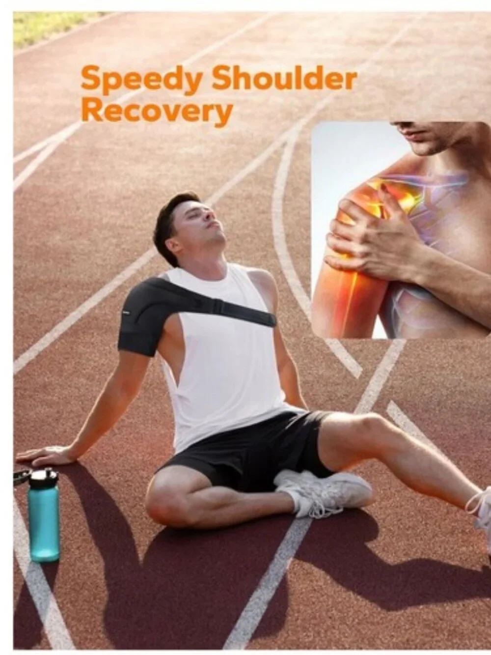 Adult Adjustable Shoulder Brace Compression Stability Support Unisex Men Women